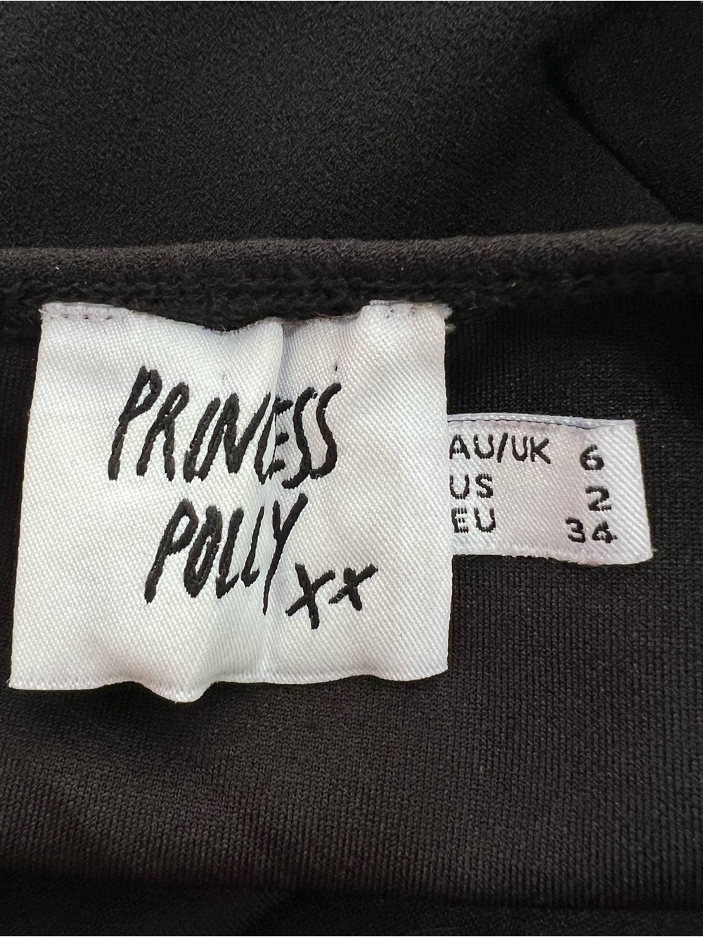 Princess Polly Grayson Black Strapless Asymmetric Cutout Mini Dress Size 2 - Picture 4 of 5